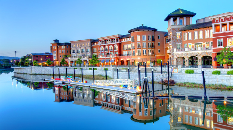 Downtown Napa Valley's riverfront area