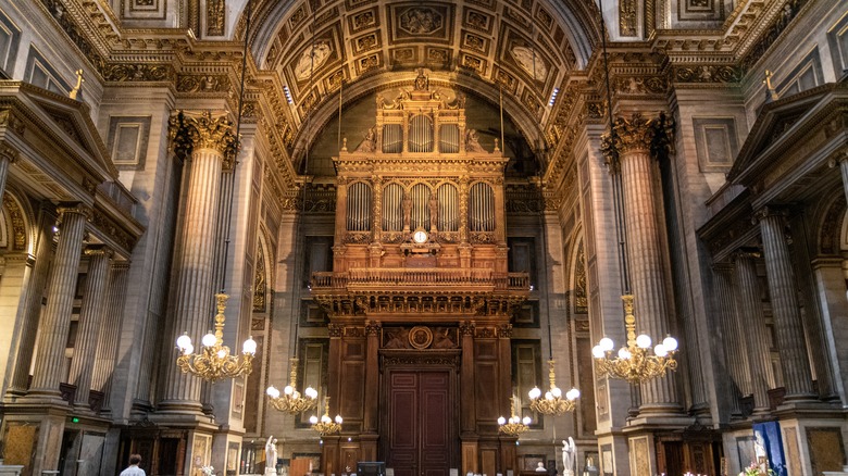 Interior of La Madeleine in Paris, France