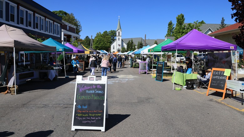 weekly farmer's market in Harbor Springs, Michigan