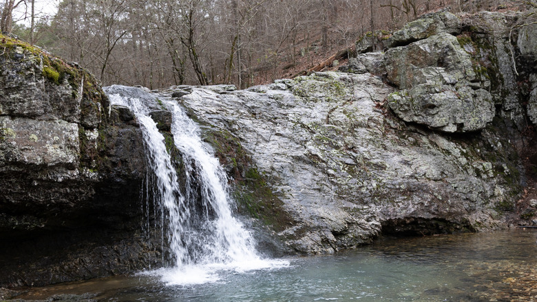 Hidden waterfall at Lake Catherine