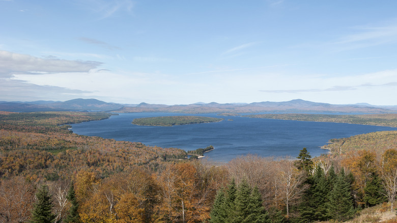 View of Kezar Lake and surrounding hills