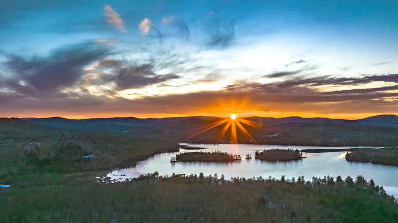 Sunrise over Kazer Lake, Maine