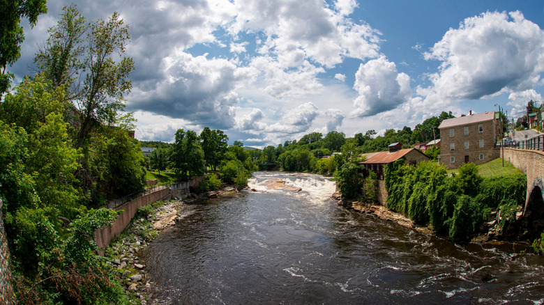 View of the Ausable River and Keeseville