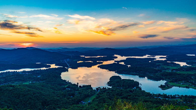 Hiawassee, Georgia, from nearby Bell Mountain