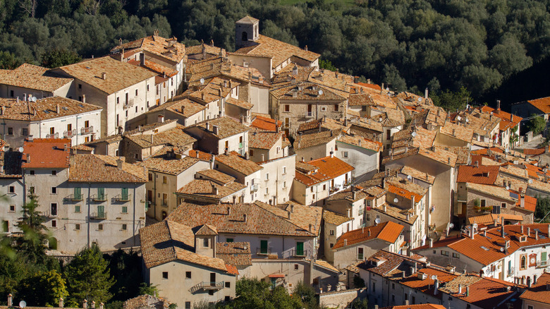 Civitella Alfedena aerial view