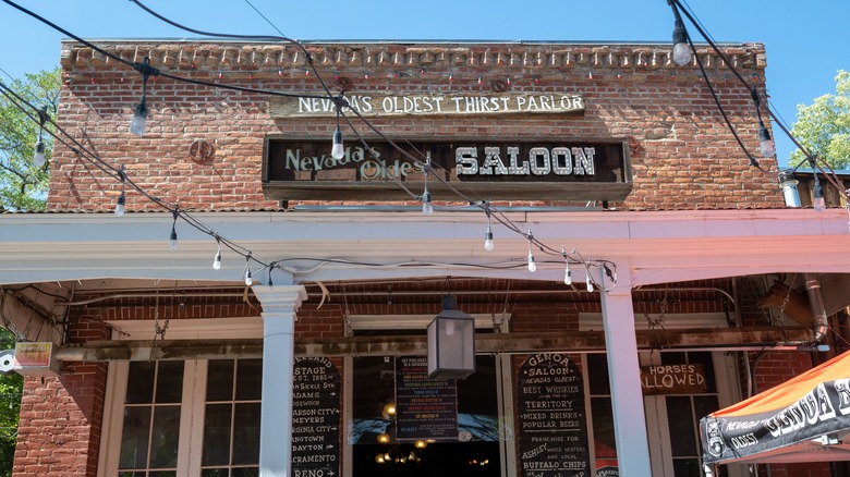 The Genoa Bar and Saloon building in Nevada