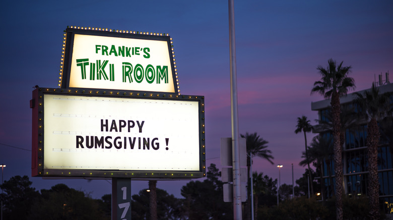 Frankie's Tiki Room signage in Las Vegas