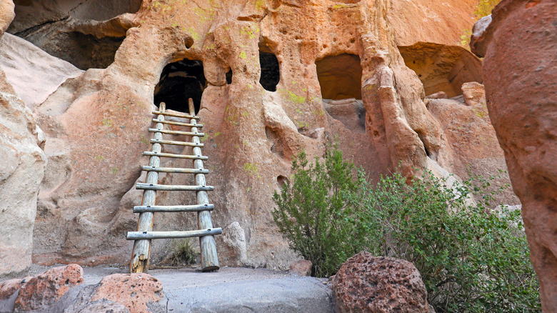 Cliff Dwellings at Bandelier National Monument, a historic site just outside of Santa Fé, New Mexico