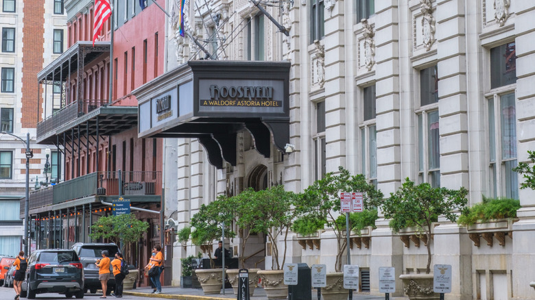 Exterior of the Roosevelt Hotel in New Orleans