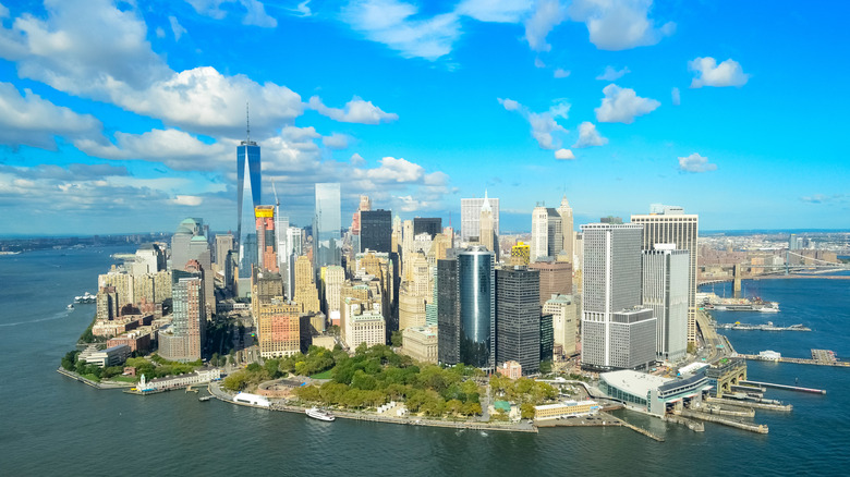 Battery Park at southern tip of Manhattan