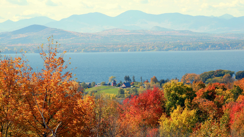 Lake Champlain and Adirondack Mountains