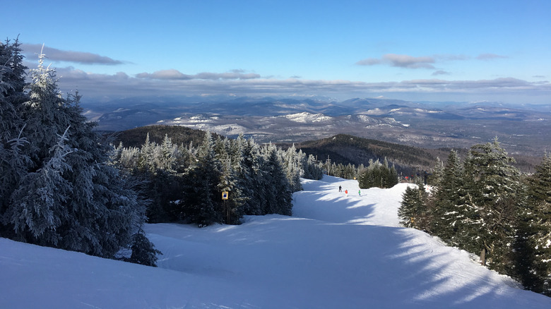 Skiing trail on Gore Mountain in the Adirondacks