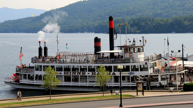 Minnie Ha Ha steamboat on Lake George in New York