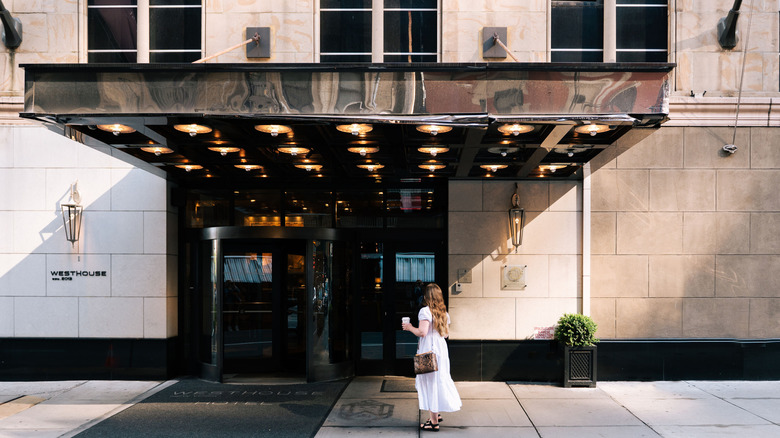 Front of WestHouse Hotel in New York City.