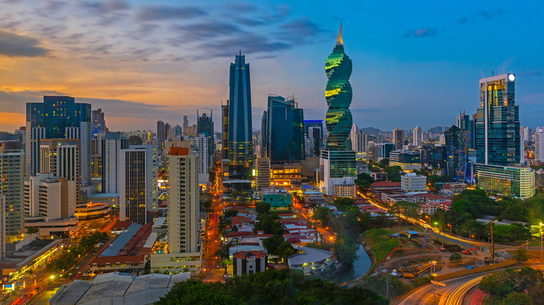 Aerial view of Panama City