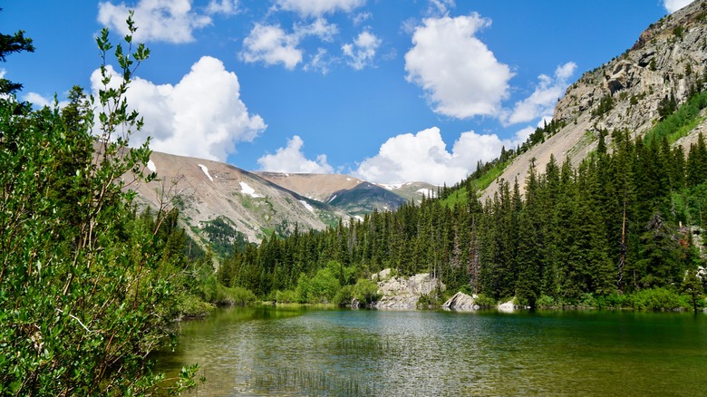 a mountain lake