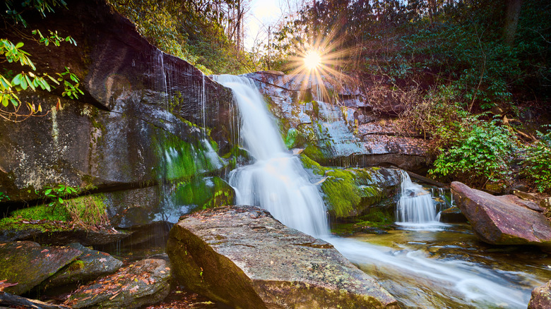 A waterfall near Brevard, North Carolina