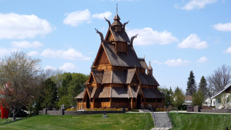 Stave church at Scandinavia Heritage Park