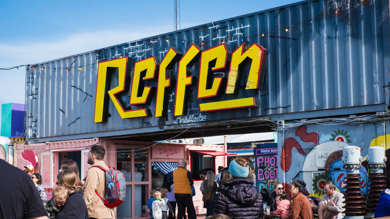 Entrance of Reffen street food market in Copenhagen