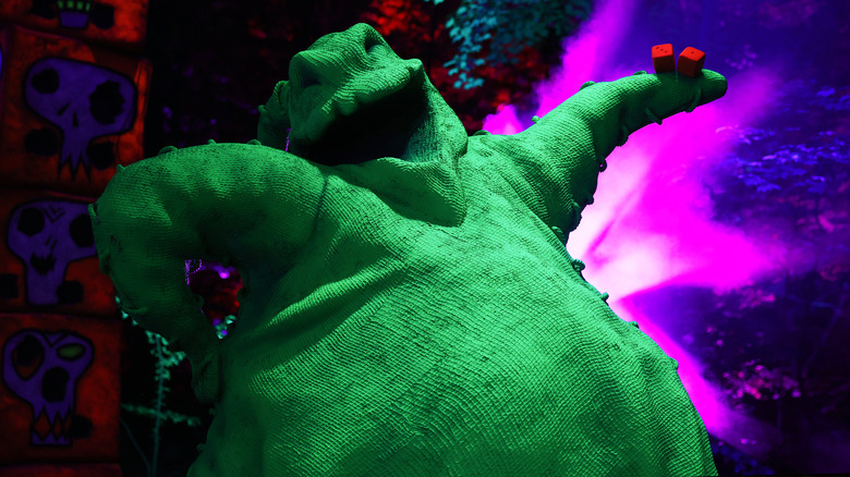 Oogie Boogie model holding dice