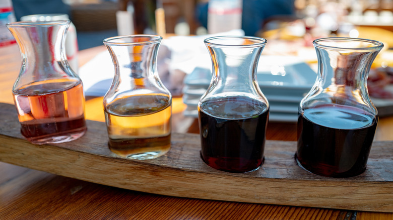 four glass wine flight