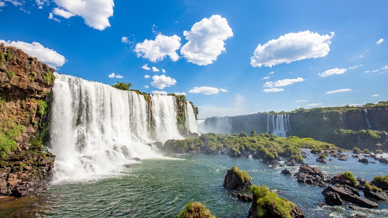 The vast Iguazu Falls