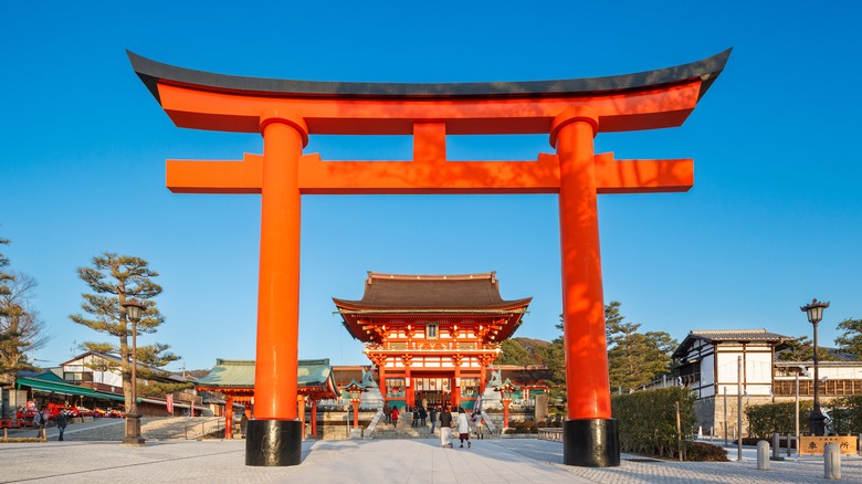Gate at shrine in Kyoto