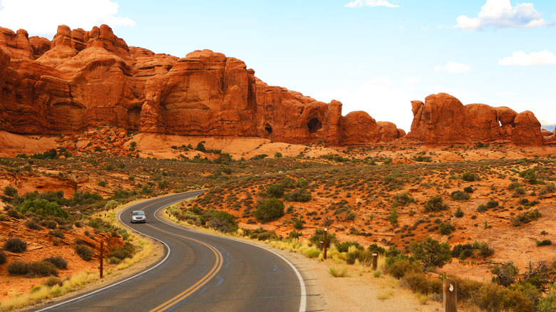 Arches National Park Road red-rock landscape