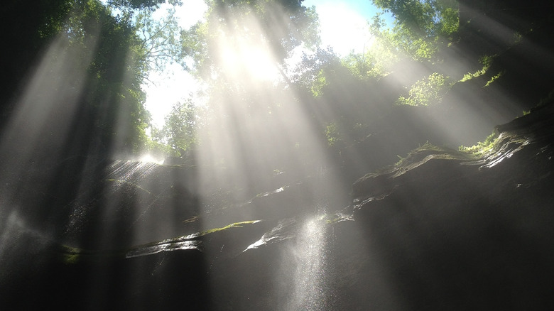 View from the bottom of Neversink Pit