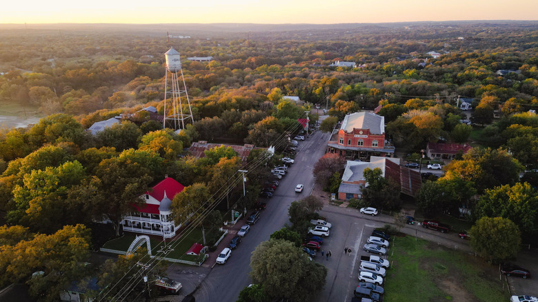 grune texas town overhead