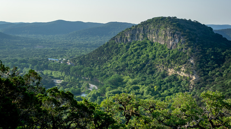 View of Mount Old Baldy at Garner State Park