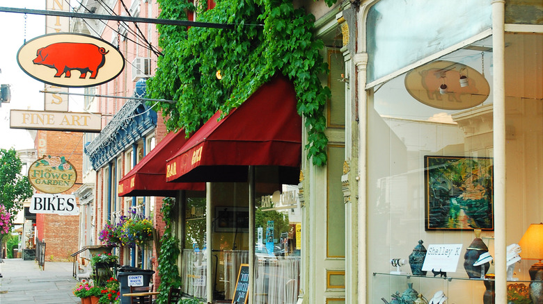 A row of boutiques in Saugerties.