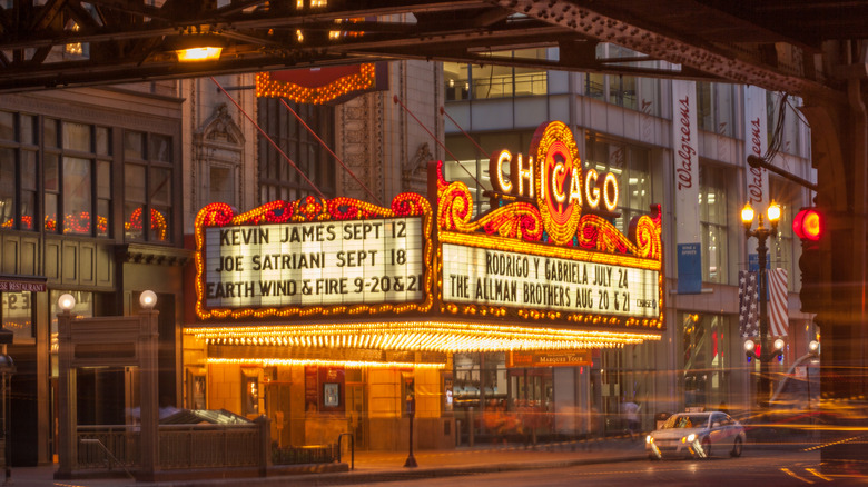 Historic Chicago Theatre marquee