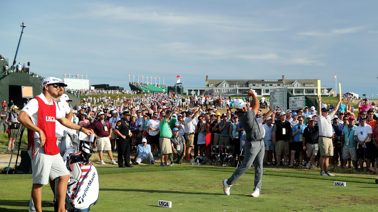 Brooks Koepka playing 2018 US Open at Shinnecock