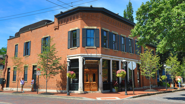 Brick restaurant in German Village, Columbus, Ohio