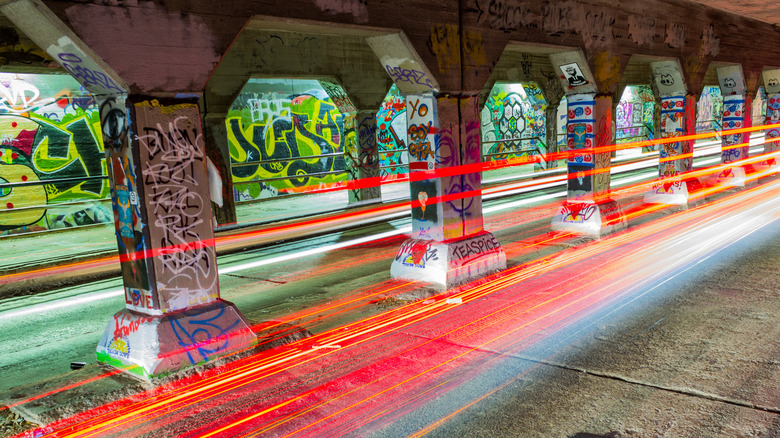 A long exposure of Krog Street Tunnel