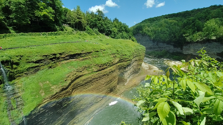 rainbow Letchworth State Park gorge river