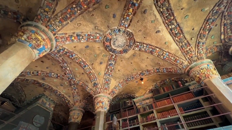 Tiles on the ceiling at Fonthill castle