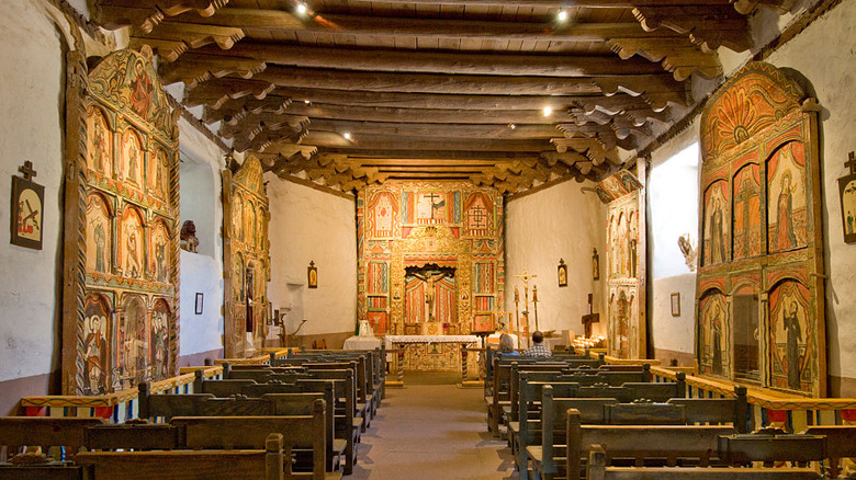 Interior of El Santuario de Chimayó