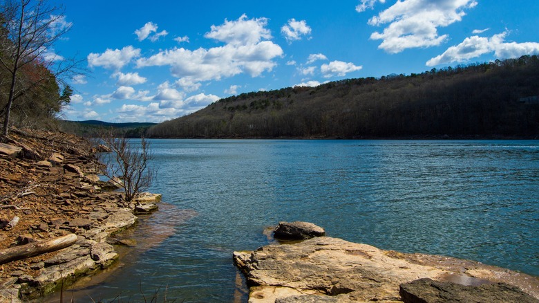 Greers Ferry Lake rock coastline