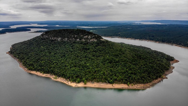 Sugar Loaf Mountain Island within Greers Ferry Lake