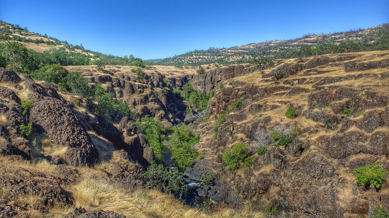 A view of Big Chico Creek from Yahi Trail in Chico, California