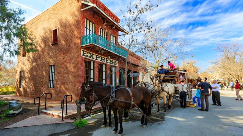 Horse drawn carriage in Columbia State Historic Park