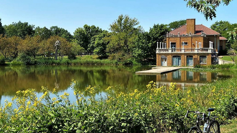 The Columbus Refectory across the water in Columbus Park