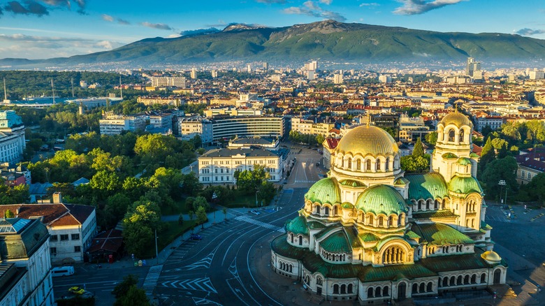 Aerial view of Sofia, Bulgaria