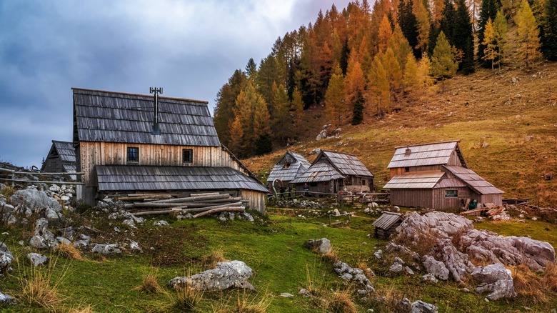 Traditional Slovenian mountain huts