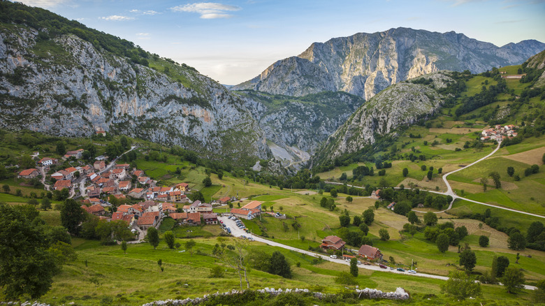 the small village of Bejes in Picos de Europa national park