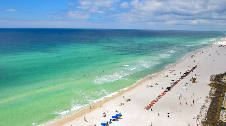 Aerial view of beach at Destin