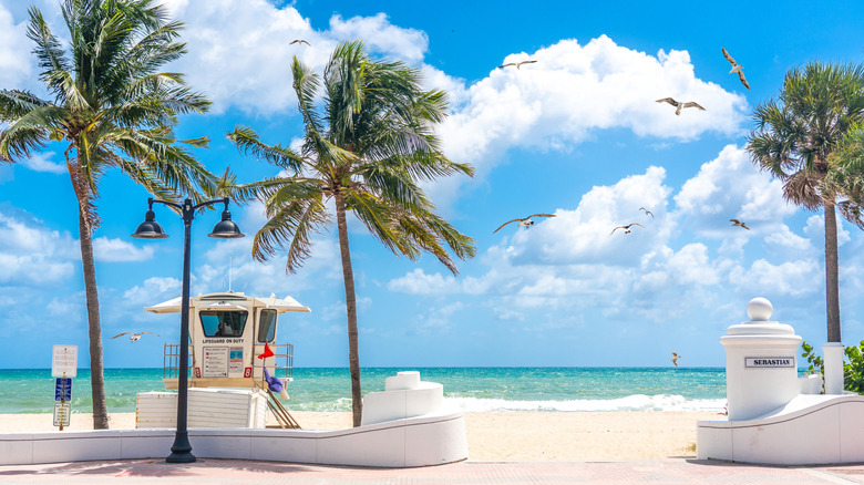 Las Olas Beach on a sunny day