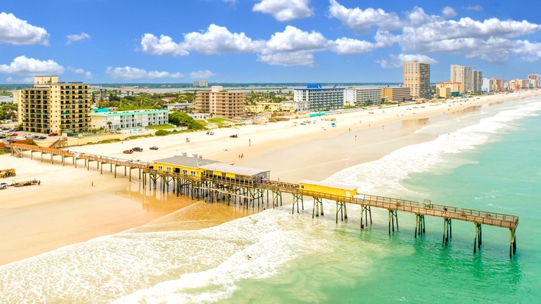 Daytona Beach pier on a bright, sunny day